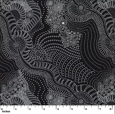 Dreamtime River Bed Black by Anna Pitjara