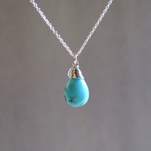 Birthstone Necklace - December - Turquoise