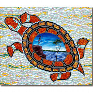Greeting Card - Turtles in the River by Oral Roberts