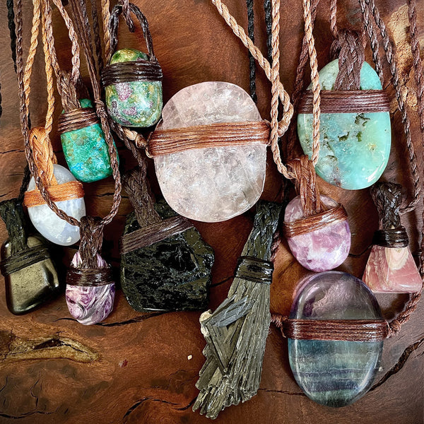 Shungite Waxed Cotton Necklace Corroboree