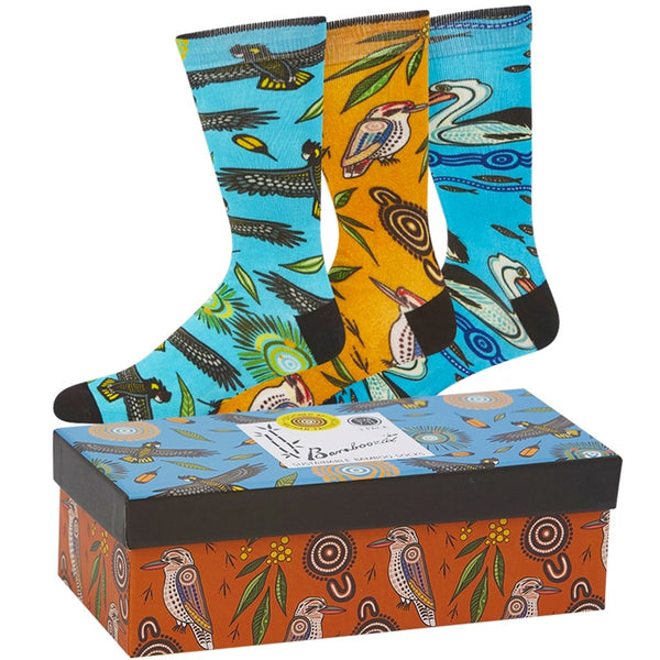 Bamboozld Socks 3 Pair Gift Box - Bird - Planet Corroboree