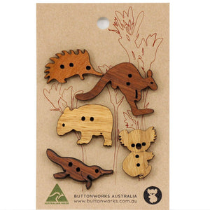 5 x Animal Buttons - Buttonworks