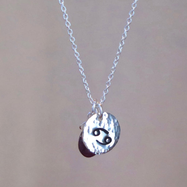 Petite Cancer Necklace, Sterling Silver Cancer Pendant, June Birthstone  Necklace, July Birthstone Necklace, Cancer Birth Symbol Necklace - Etsy