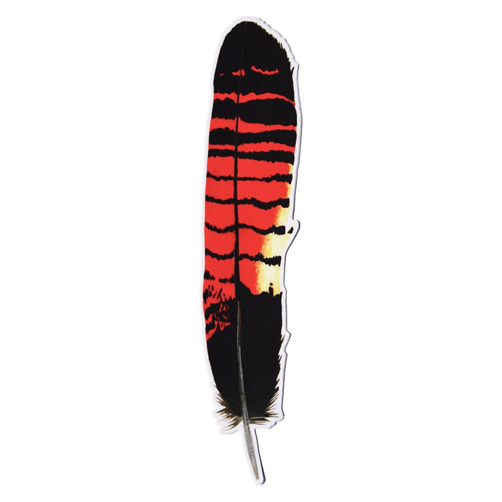Red Tailed Black Cockatoo feather Sticker - Planet Corroboree