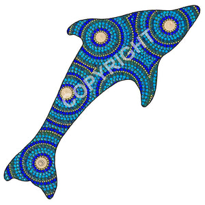 Dolphin Sticker - 2 Different colour choices: Blue/Ochre