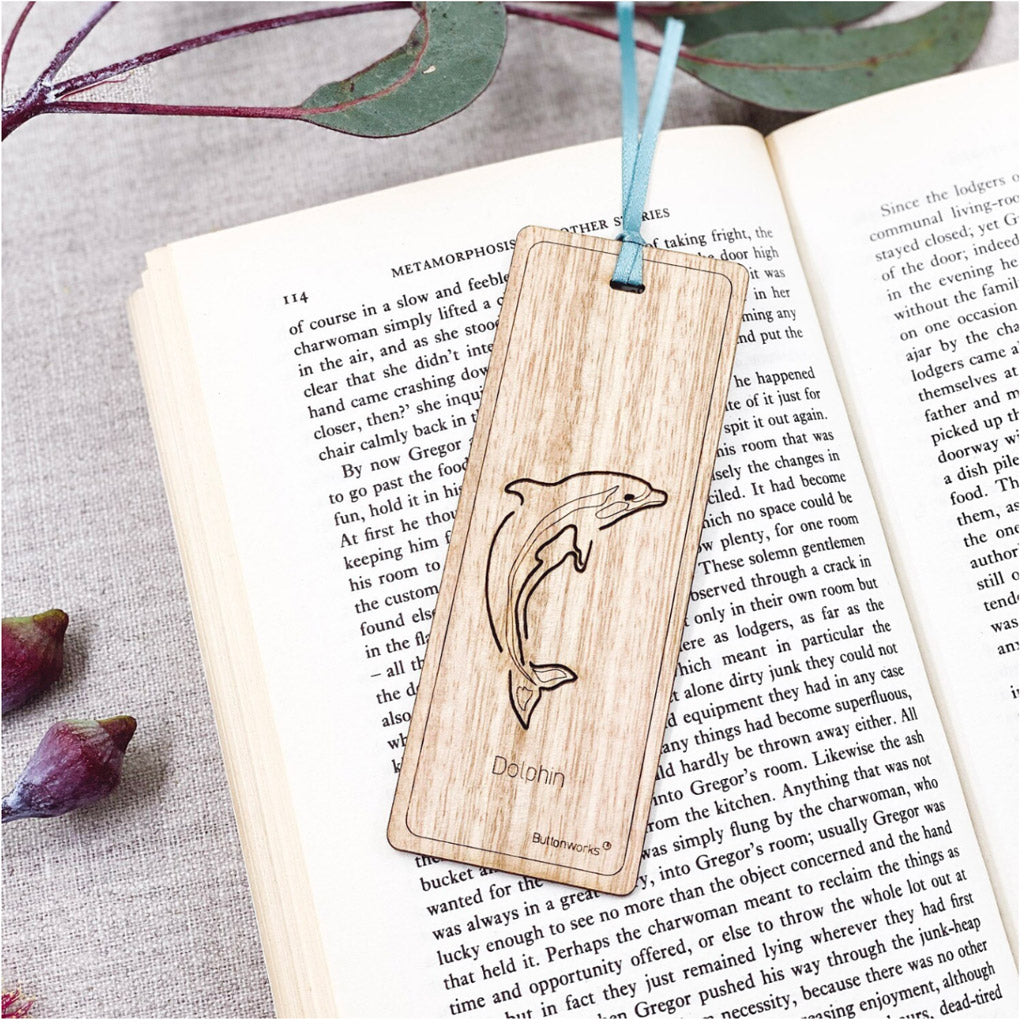 Wooden Bookmark - Dolphin
