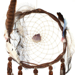 Dream Catcher #1 by Jaya featuring Amethyst and collected feathers