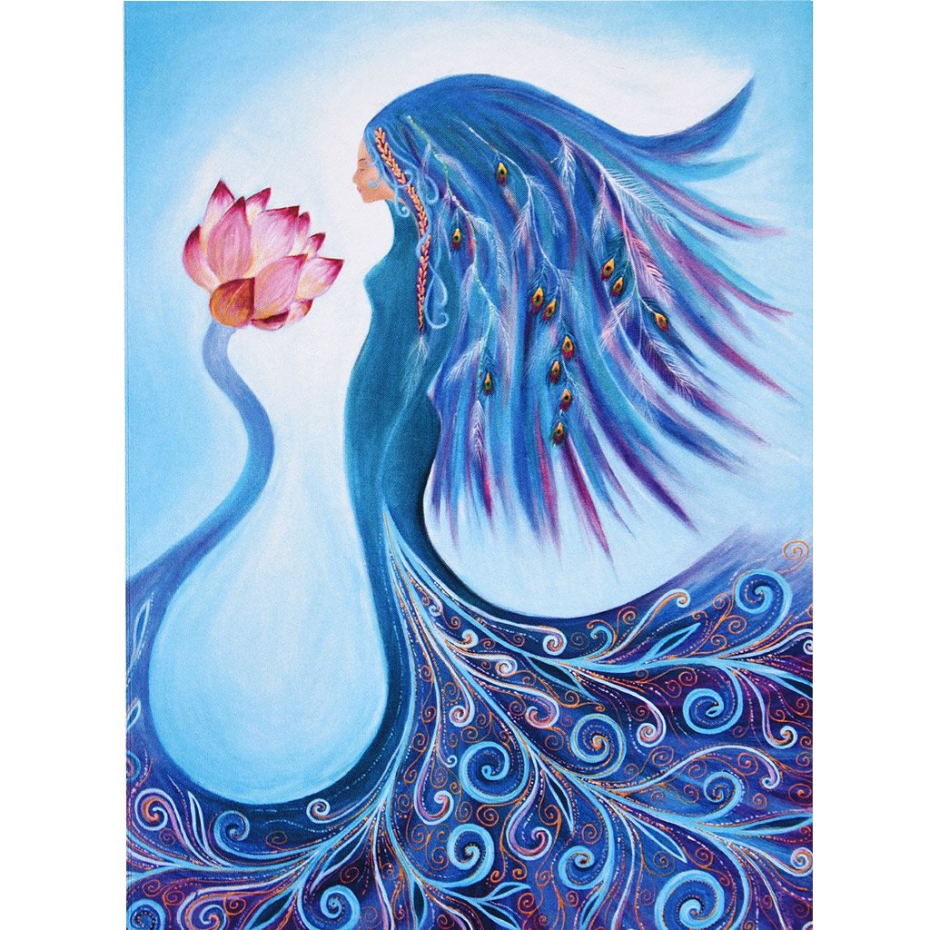 Empress and the Lotus - Greeting Card