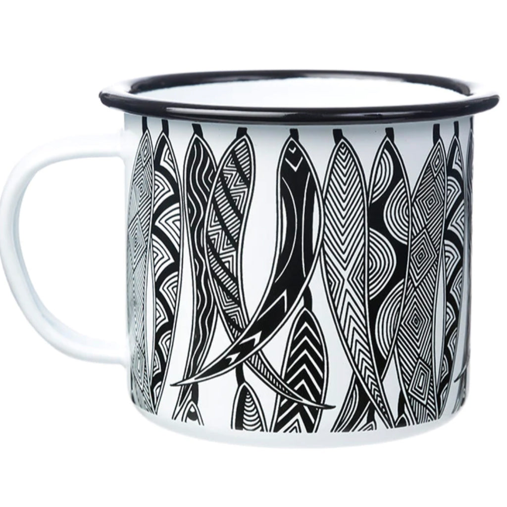 Enamel Mug - Mick Harding, Ngarga Warendj (Dancing Wombat).