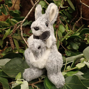 Soft Toy - Kate Kangaroo and Joey Grey - Medium - Made in Australia