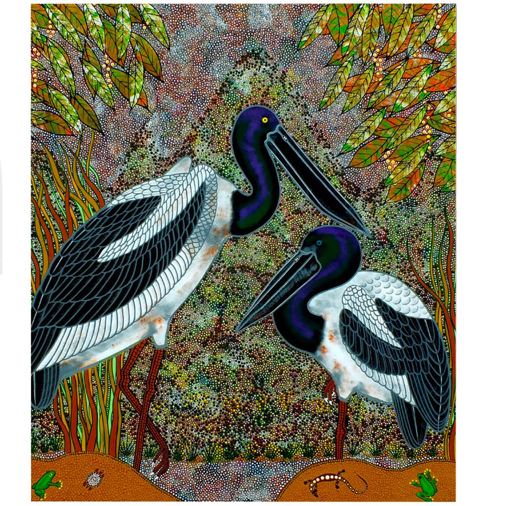 Greeting Card - Jabirus by Oral Roberts