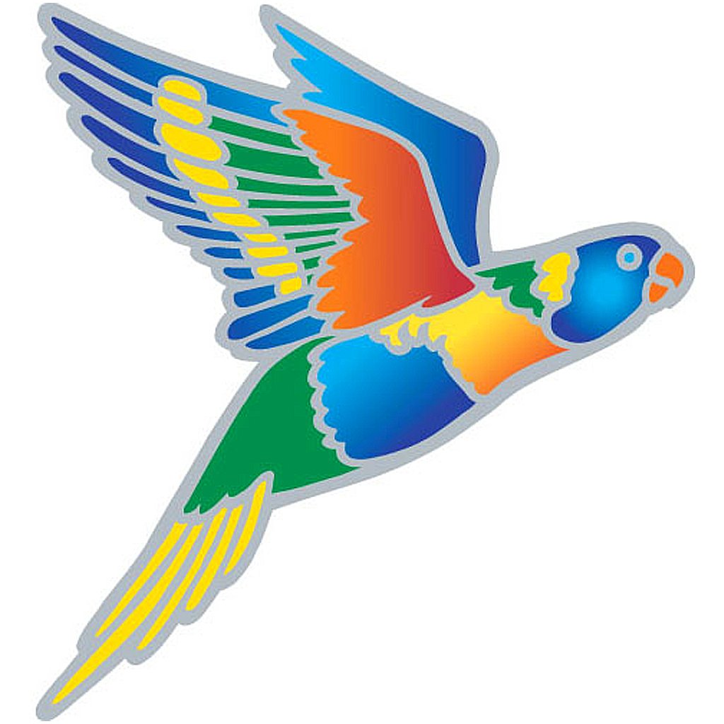 Rainbow Lorikeet - Suncatcher Sticker