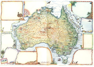 My Journal Map of Australia with Plastic cover