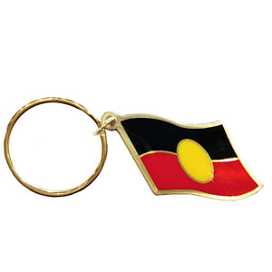 Metallic Aboriginal Flag keyring