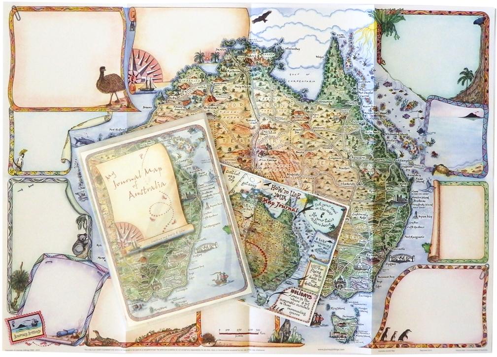My Journal Map of Australia with Plastic cover