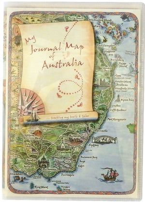 My Journal Map of Australia with Plastic cover