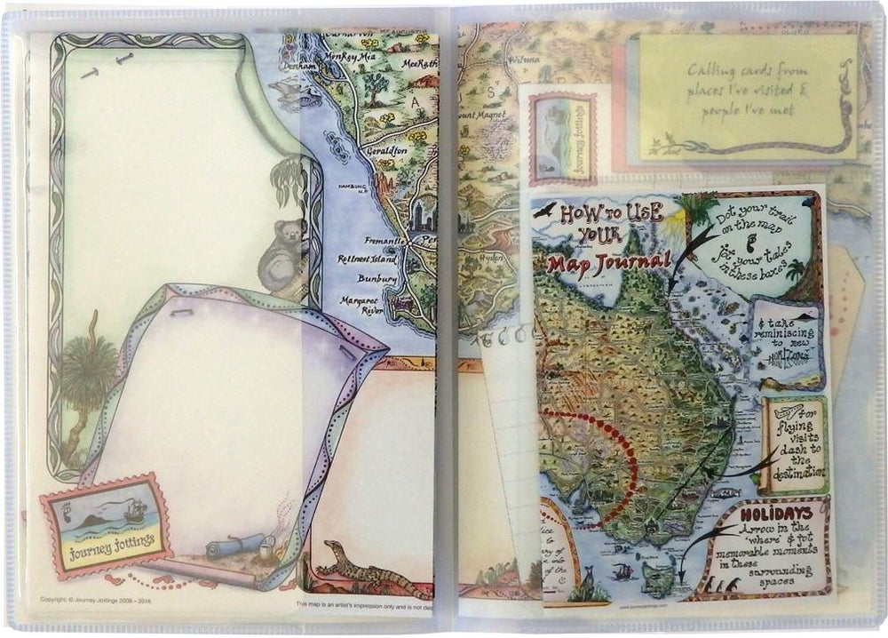 My Journal Map of Australia with Plastic cover - Planet Corroboree