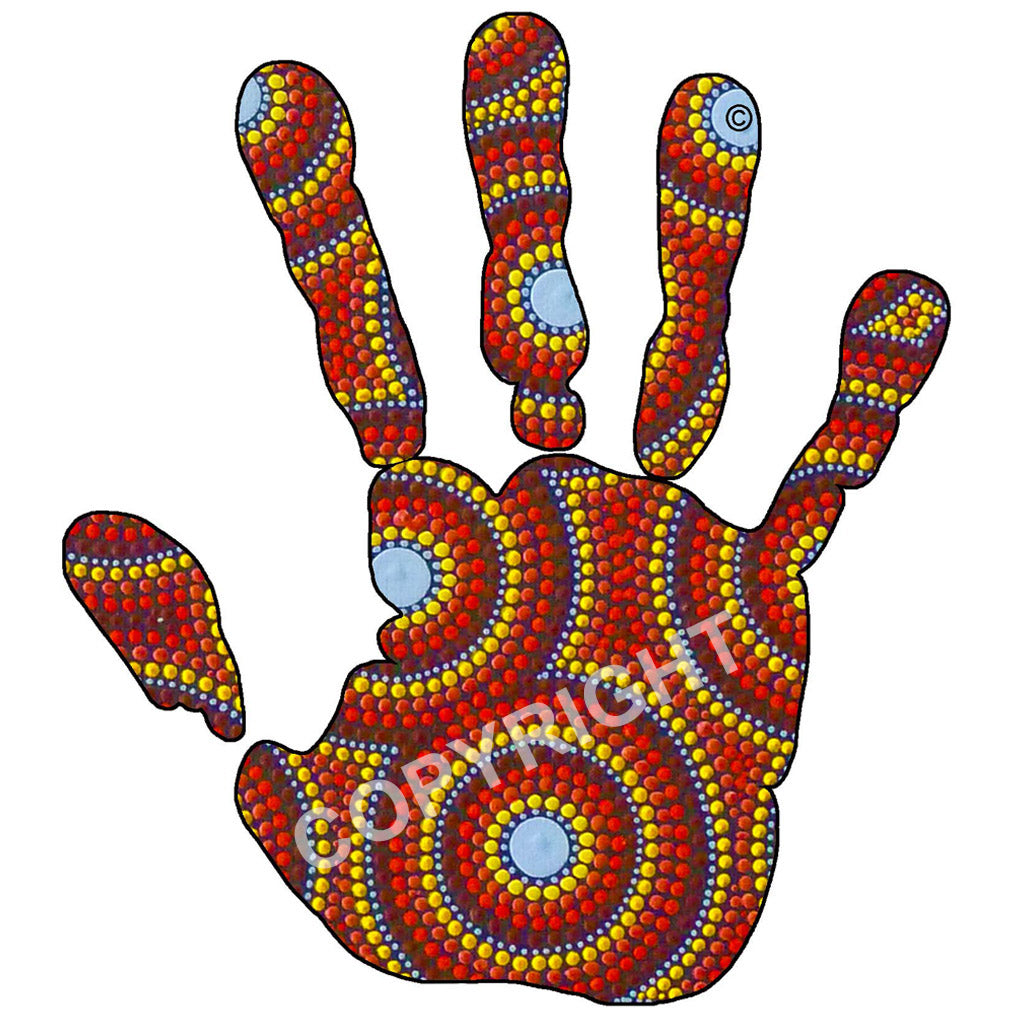 Hand Sticker - Ochre