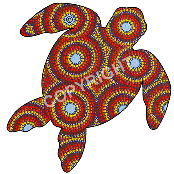 Turtle Sticker - 3 Different colour choices - Planet Corroboree
