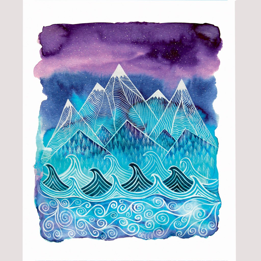 Peaks - Greeting Card - version 1