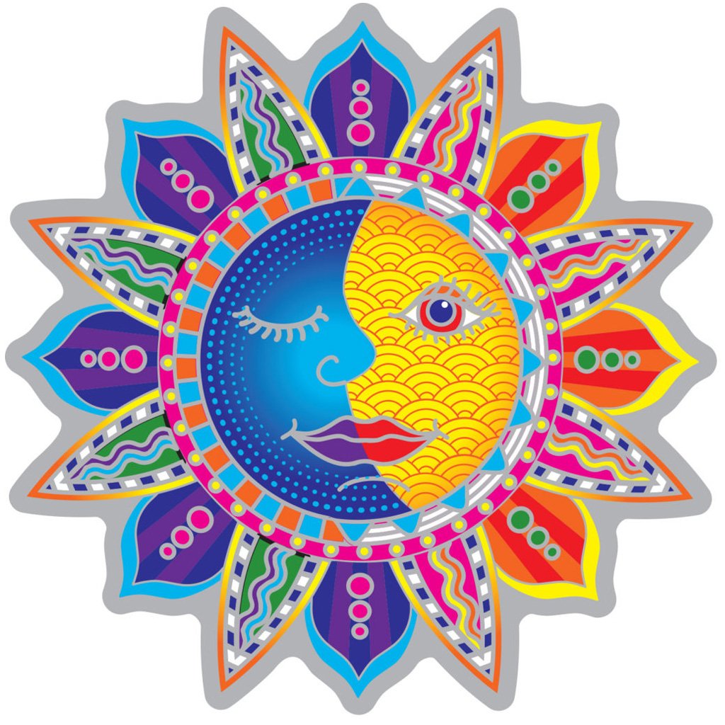 Sun and Moon - Suncatcher Sticker