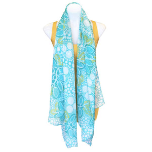 Silk chiffon scarf - Tamarind  - 67.5 x 180cm