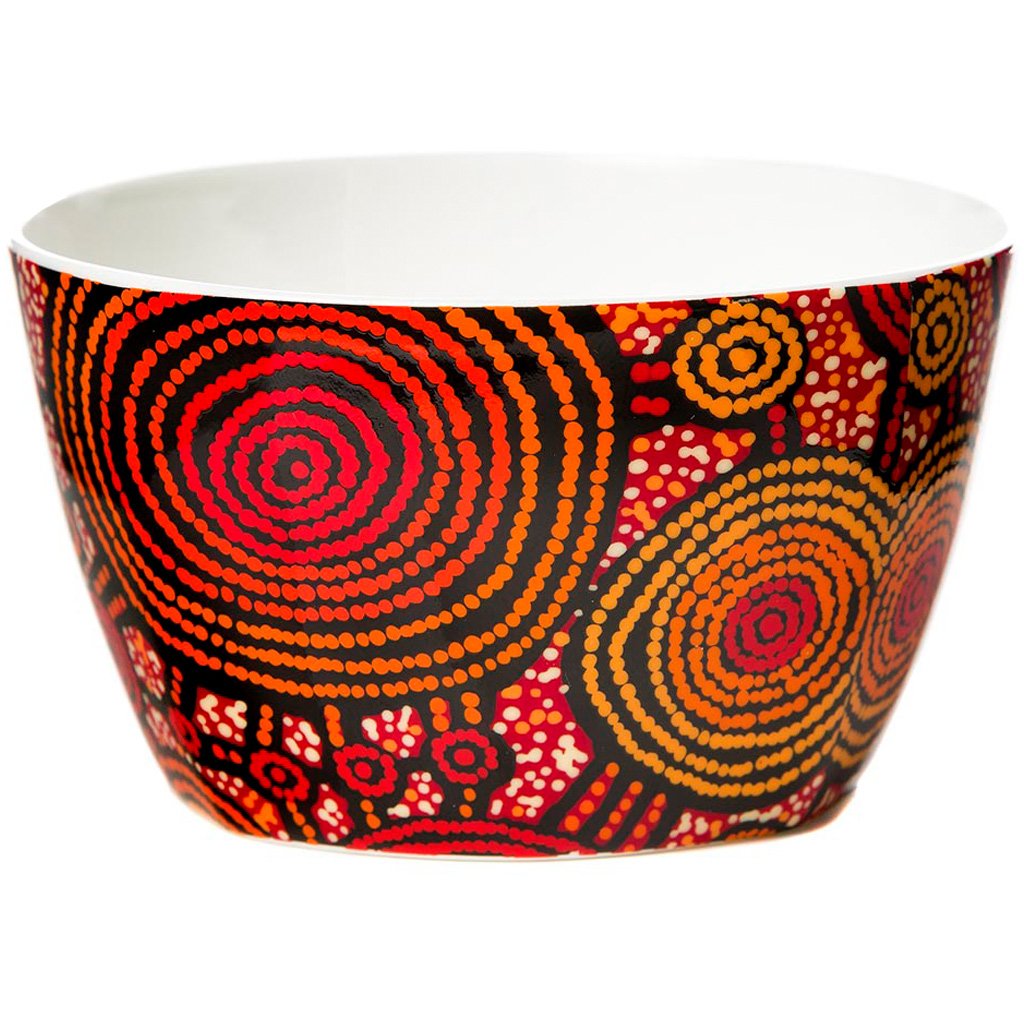 Bowl - Teddy Gibson "Yankirri Jukurrpa" Emu Dreaming) - Ngarlikurlangu