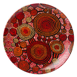 Ceramic Plate 7" -  Teddy Gibson "Yankirri Jukurrpa" Emu Dreaming) - Ngarlikurlangu