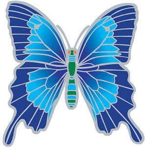 Blue Butterfly, Ulysses  - Suncatcher Sticker