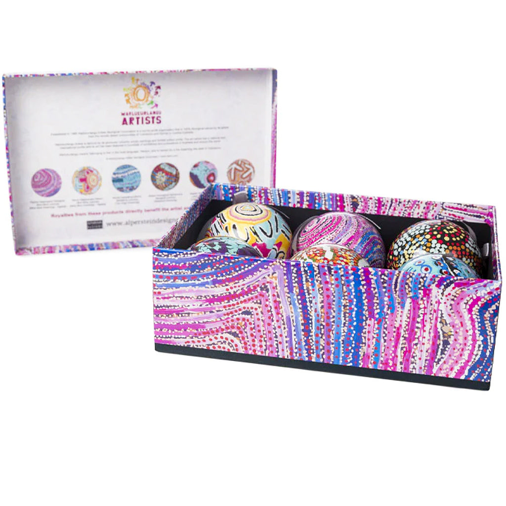 6 Pack Xmas Baubles - Warlukurlangu