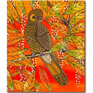 Greeting Card - Yellow Tailed Black Cockatoo by Oral Roberts